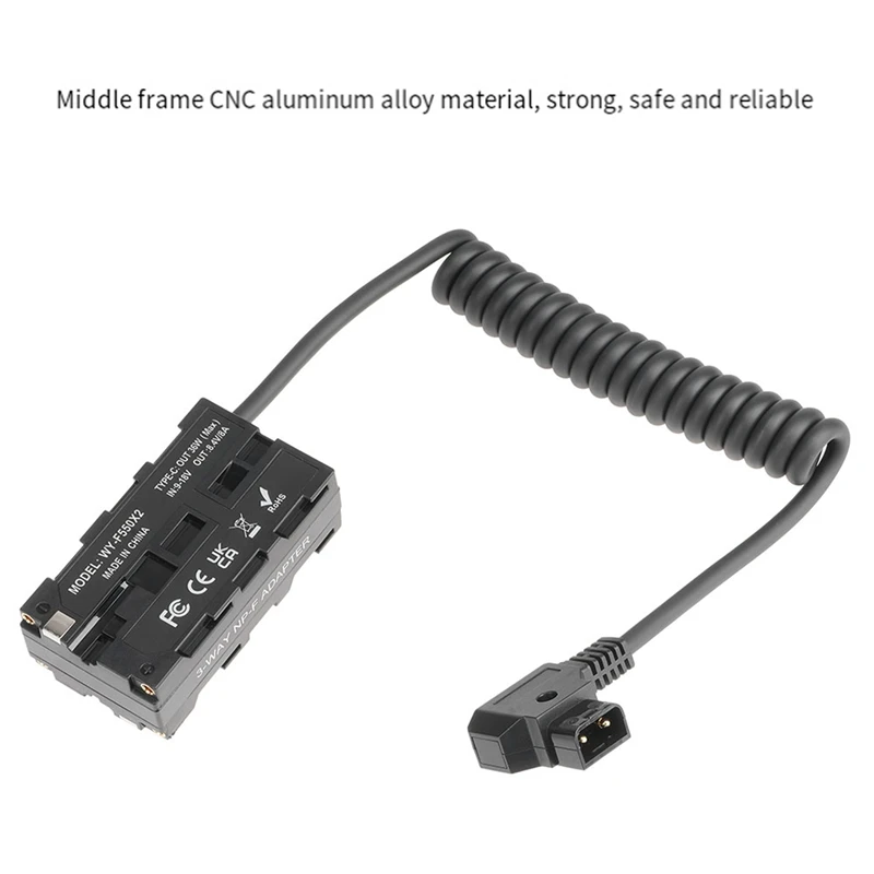 Piezas de repuesto para DSLR F970/F750/F530/F330, D-TAP a Dual F550, analógica, práctica, portátil, Monitor de batería ficticia, cable de alimentación