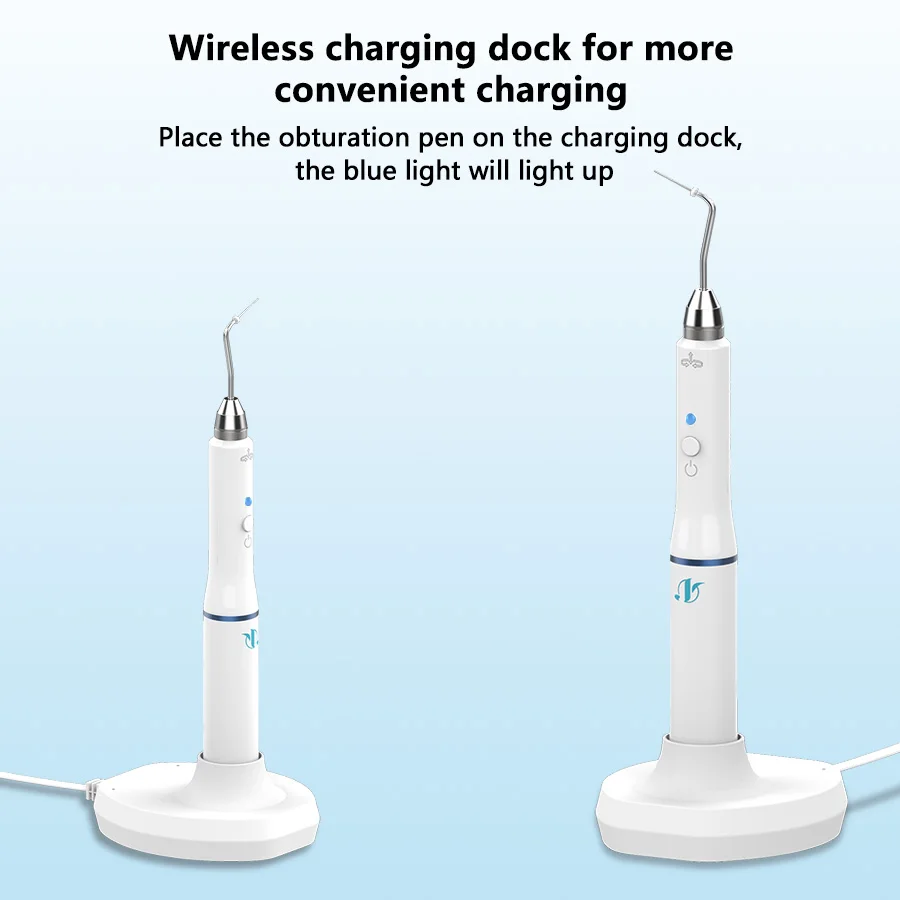 Dental Cordless Gutta Percha Obturation Pen System napełniania kanałami korzeniowymi + 2 końcówki 3 sekundy Szybkie ogrzewanie Dental Gutta-percha