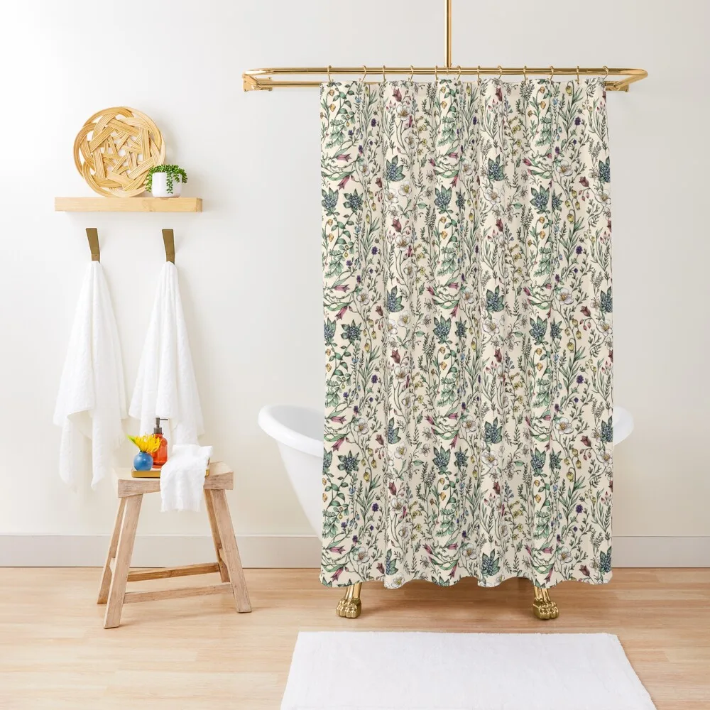 

Botanical floral Shower Curtain Shower Waterproof Shower For Bathroom Set Bathroom Bathroom Accessory Curtain