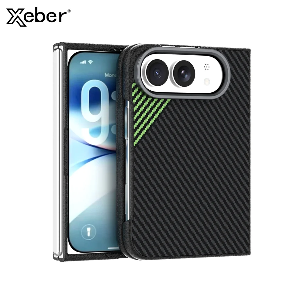 Luxuriöses Carbonfaser-Texturmuster für eine magnetische Handyhülle mit MagSafe-Funktion für das iPhone Duo, kabelloses Laden, stoßfest, matte Oberfläche.