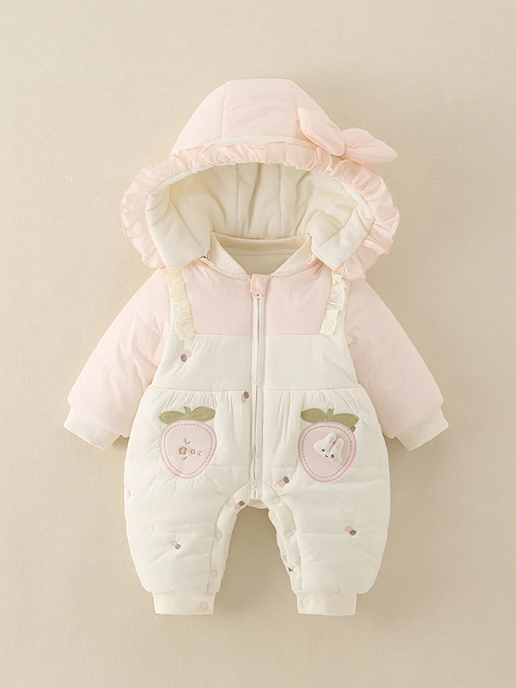 Invierno Thiened Fce bebé niña Rer cálido trasero que cubre Princ Sle dulce traje adhesivo marca china ropa de algodón
