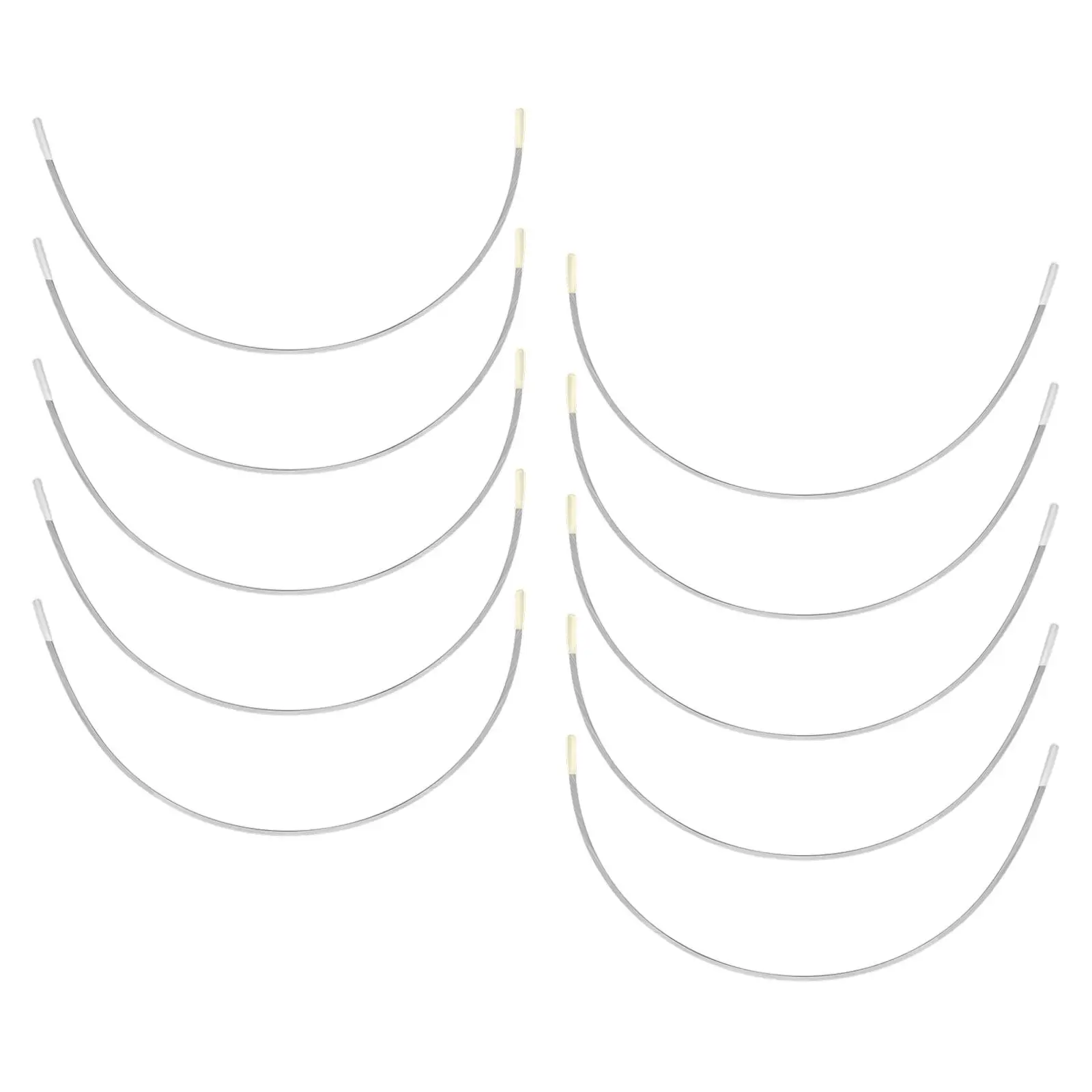 Set of 6 Handcrafted Stainless Steel Bra Underwire Replacements for Women - D Cup