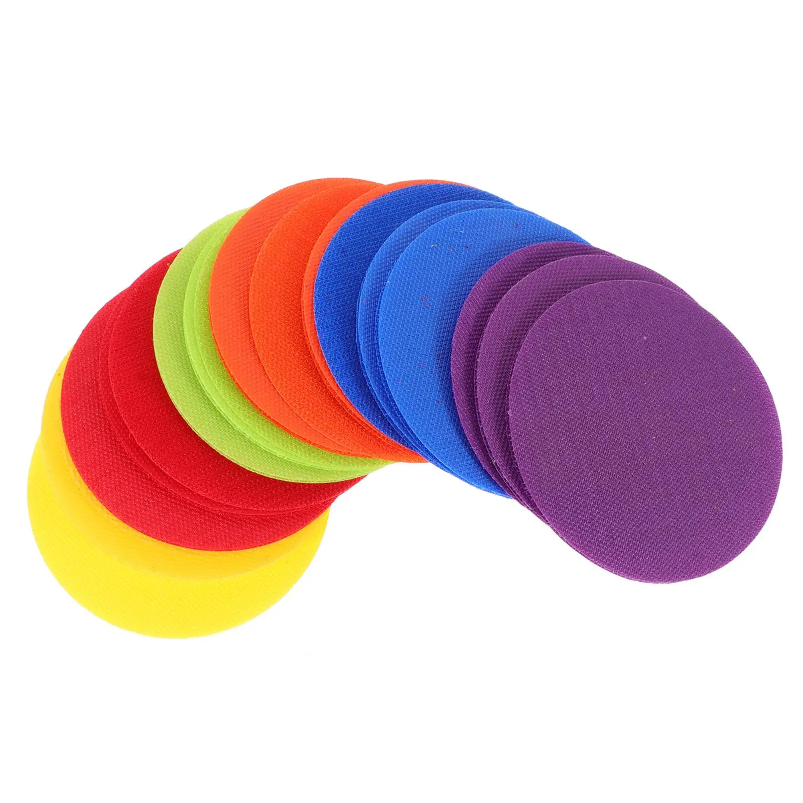 

30pcs Round Carpet Markers Vibrant Colors Polyester Kids Educational Stickers Classroom ganization Preschool Home School