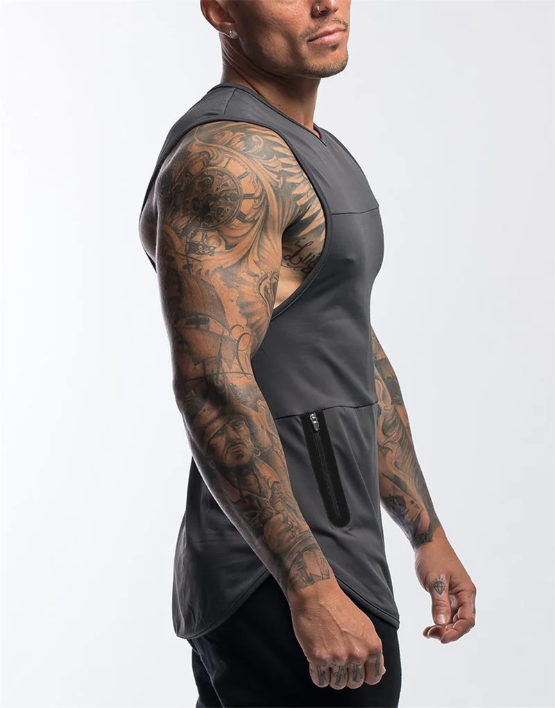 NEW Men Bodybuilding Tight SportS Tank  Summer jogger Workout Sleeveless shirt Men Gyms Vest Male Fitness Brand Running vest men