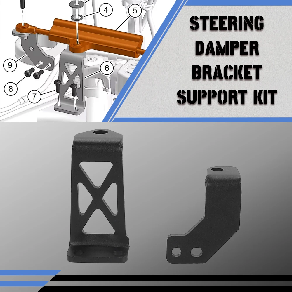 

Motorcycle Steering Damper Accessories Stabilizer Mount Bracket Support Kit For Pan America PA RA 1250 S 2021-2024 PA1250 RA1250