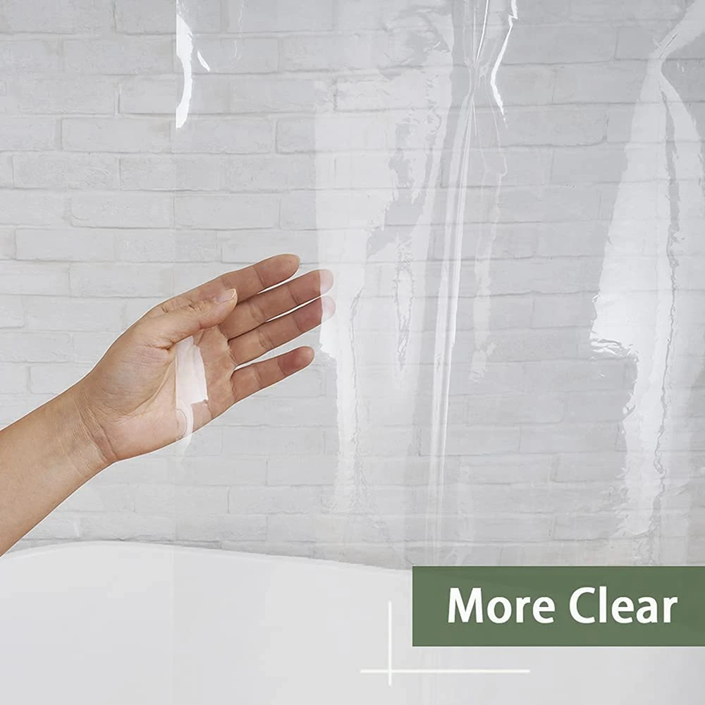 Waterproof Clear Shower Curtain Liner Anti-mould Shower Curtain Bathroom Curtains With Hooks Home Bathroom Decorations