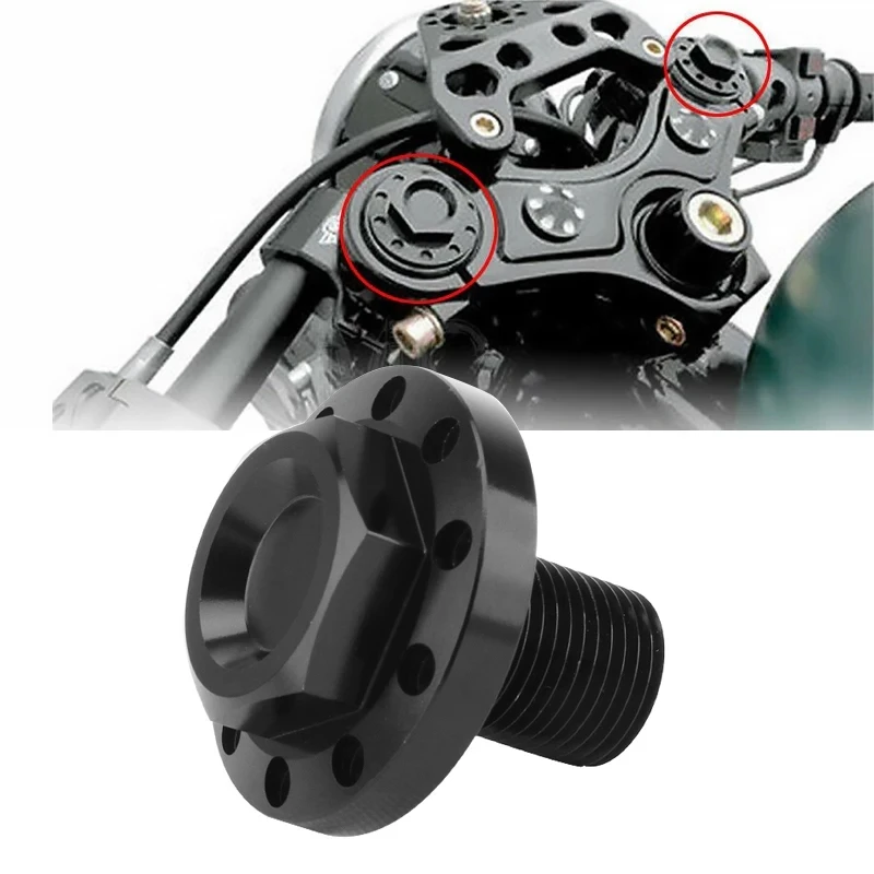 

Black Alum Motorcycle Triple Tree Stem Nut Cap For Harley FXR 1987-94 FXDL FXD 1991-2005 XL 87-up (Excl 1200S 00-05 FXDX FXDXT)