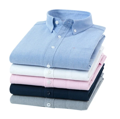 

Wholesale Custom Cotton Casual Shirt Stand-up Collar Long Sleeve Men's Shirts Formal Office Dress Shirts for Men