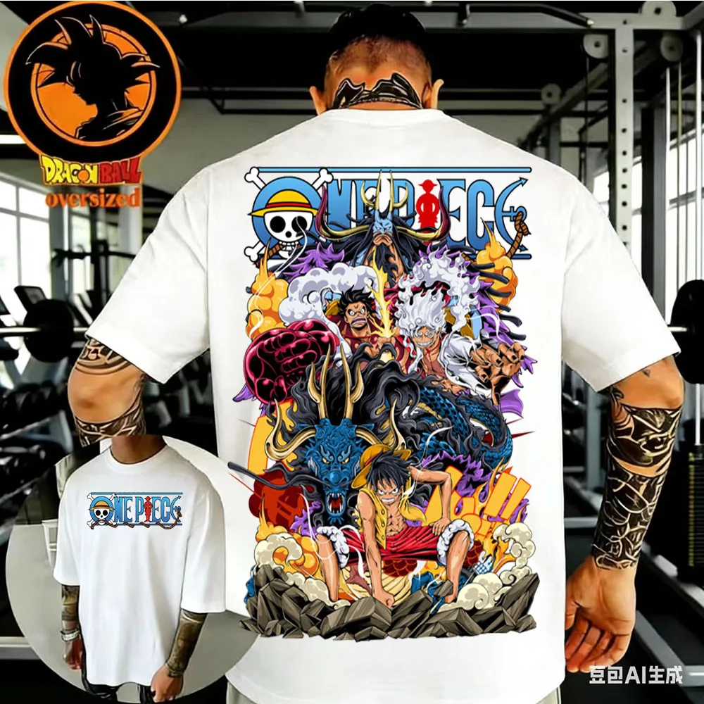 One Piece Anime T-Shirt 2026 Sommer Neuheiten Übergröße Luffy Fans T-Shirt Fitness Herren Sportbekleidung Kinder/Erwachsene Unisex Oberteile