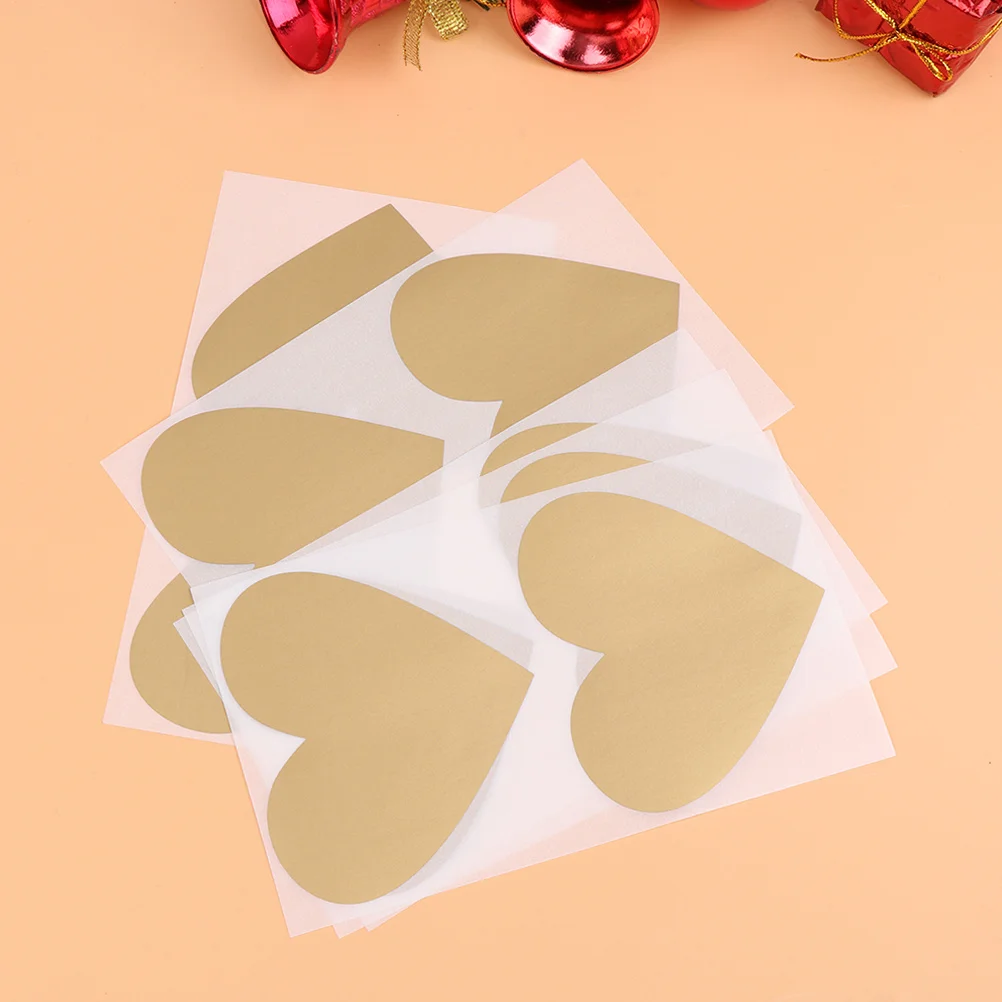 

40 шт., скретч-наклейки в форме сердца, сделай сам, пилинг-наклейки для Дня святого Валентина, свадьбы, дня рождения, игры, мини-наклейки в форме сердца