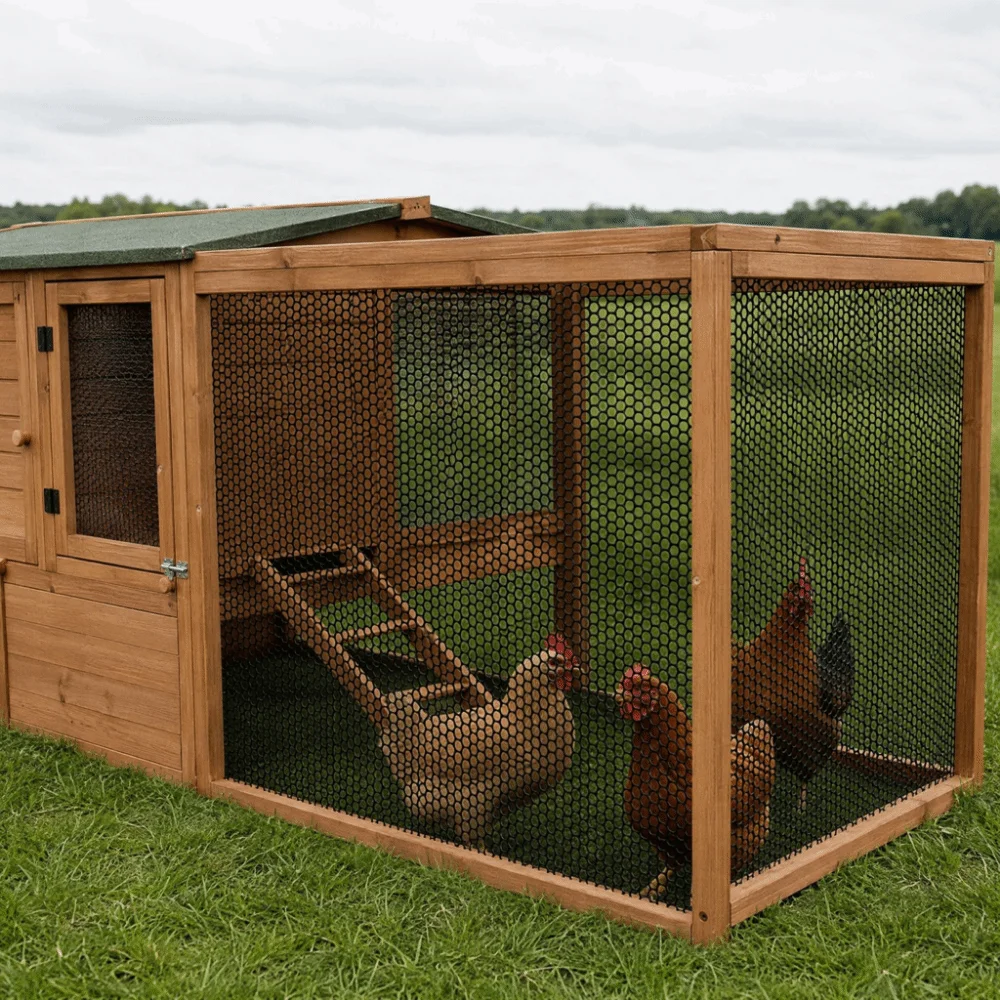 Thickened Plastic Net Mesh Fall Prevention Net Garden Fence Net Hexagonal Fence Heavy Duty Rolling Flower Net Chicken Coop