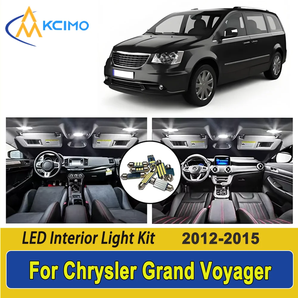 

New Light Bulb For Chrysler Grand Voyager (2012-2015) Premium Bright LED Interior Dome Map Trunk Light Kit Car Led Lamps Canbus