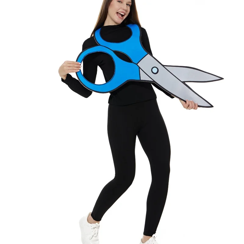 2025 novo loween diversão ro papel tesoura conjunto de jogo engraçado par bar desempenho traje étnico feminino desempenho palco