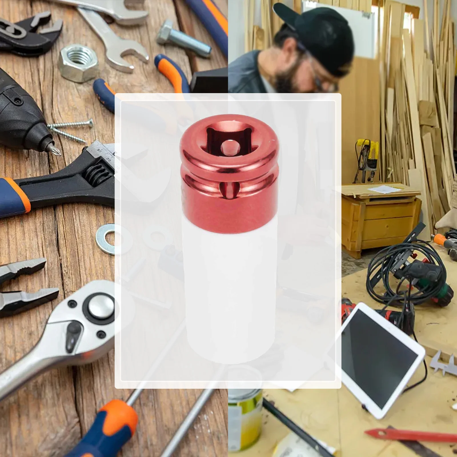 1 Stück 17/21mm Sechskant-Steckschlüssel, Farbige Schutzhülle für Reifen, Wandtiefen-Steckschlüssel für Muttern, Leichtmetallfelgen, Druckluftschrauber, Reifenwerkzeug – Detail 9