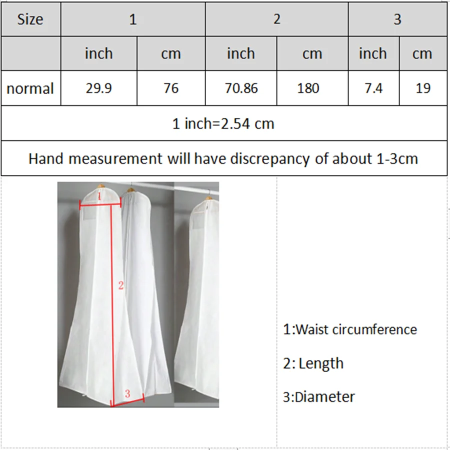 New Arrival Wedding Dress Cover Bags Dust Cover Zipper Gown Dustproof Cover Storage Bag Foldable Garment Clothes Case 2024