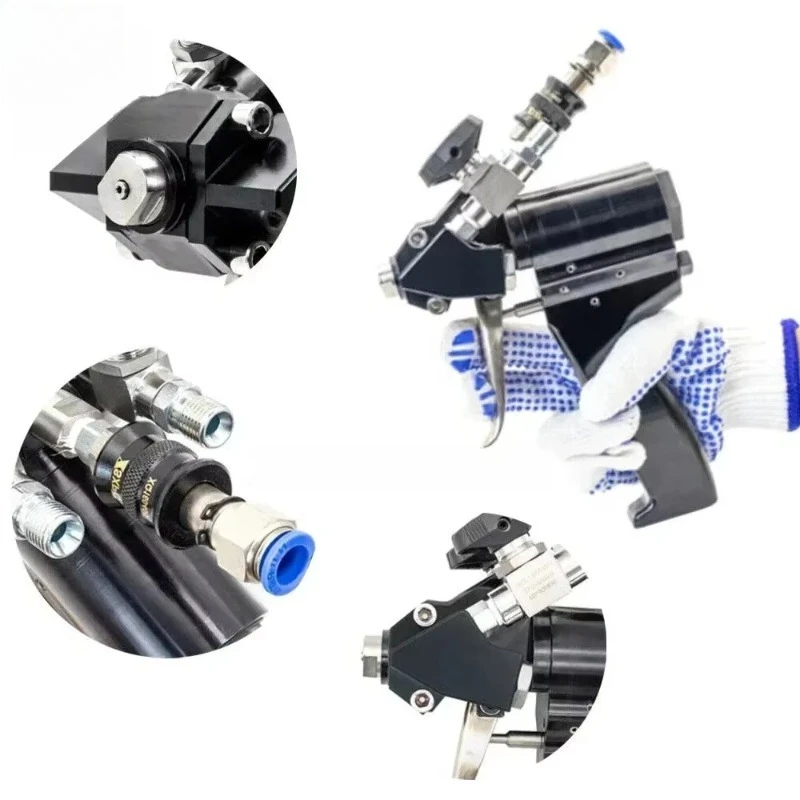 PU Polyurethane Foam Spray Gun P2, 35Mpa PU Gun with Complete Accessories Combination, High Quality