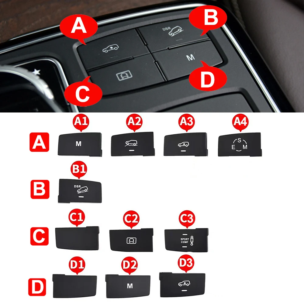 Car Downhill Auxiliary Switch Shift Button Multi-function Repair Button for Mercedes Benz ML GL GLE Class W166 W292 1669051351