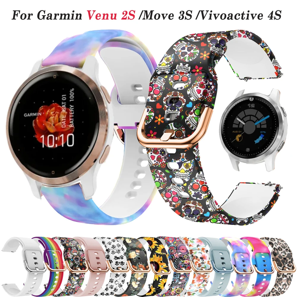 Venu 2S cinturino per orologio intelligente in silicone per Garmin Vivoactive 4S 3S/Rey/Forerunner 265S 255S braccialetti cinturino sportivo 18mm braccialetto