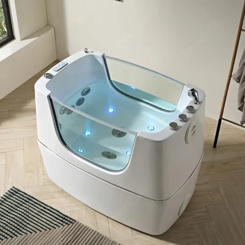 2026 High-End Pet Hot Tub Bubble Grooming Bathtub Spa Puppy Cleaning Bath Sink Acrylic Animal Cat Bathtub