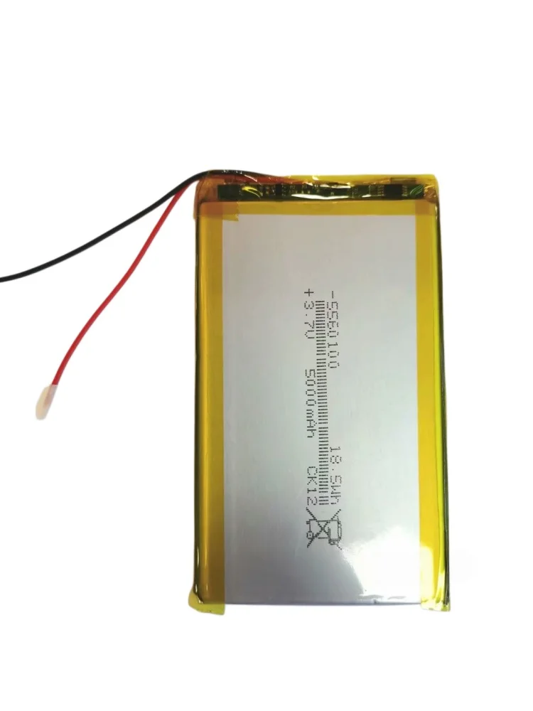 5560100 3.7V 5000mAh Lithium Polymer Battery Li‑po Rechargeable Battery for Power Bank LED Light Portable Equipment