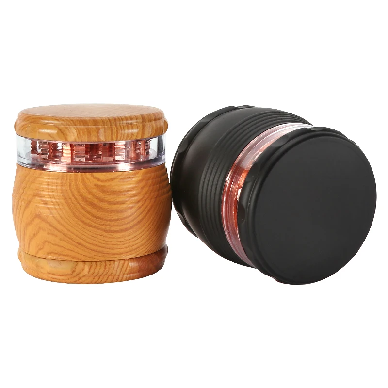 4-Layer Resin Wooden Tobacco Grinder 68MM Herb Grinder Magnetic Lid Metal Filter Manual Smoke Crusher Smoking Tools