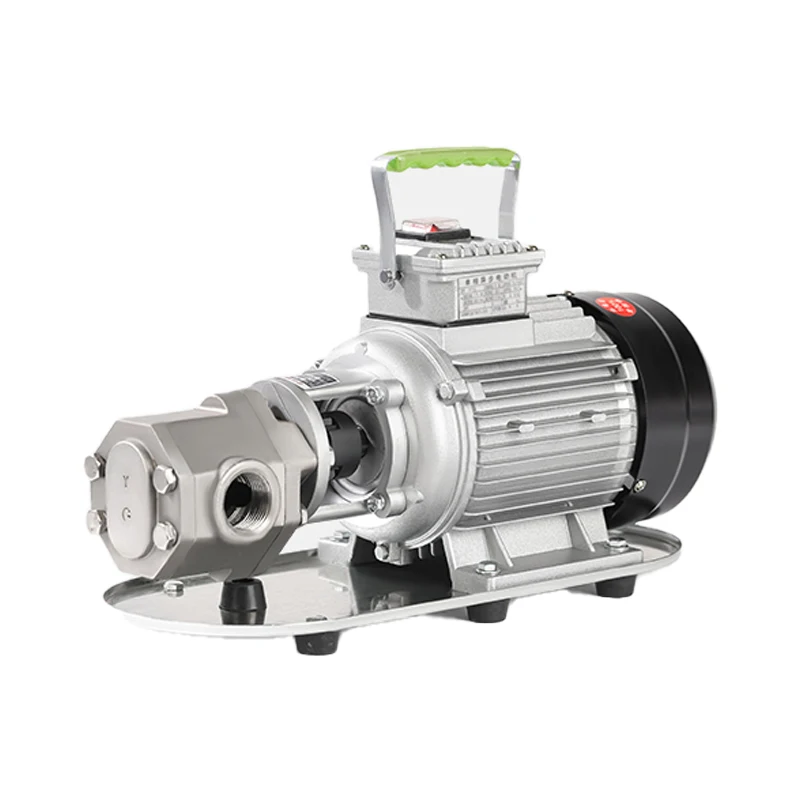 Self-priming stainless steel oil pump 220V/380V gear high viscosity engine oil diesel edible oil hydraulic oil pump 370W