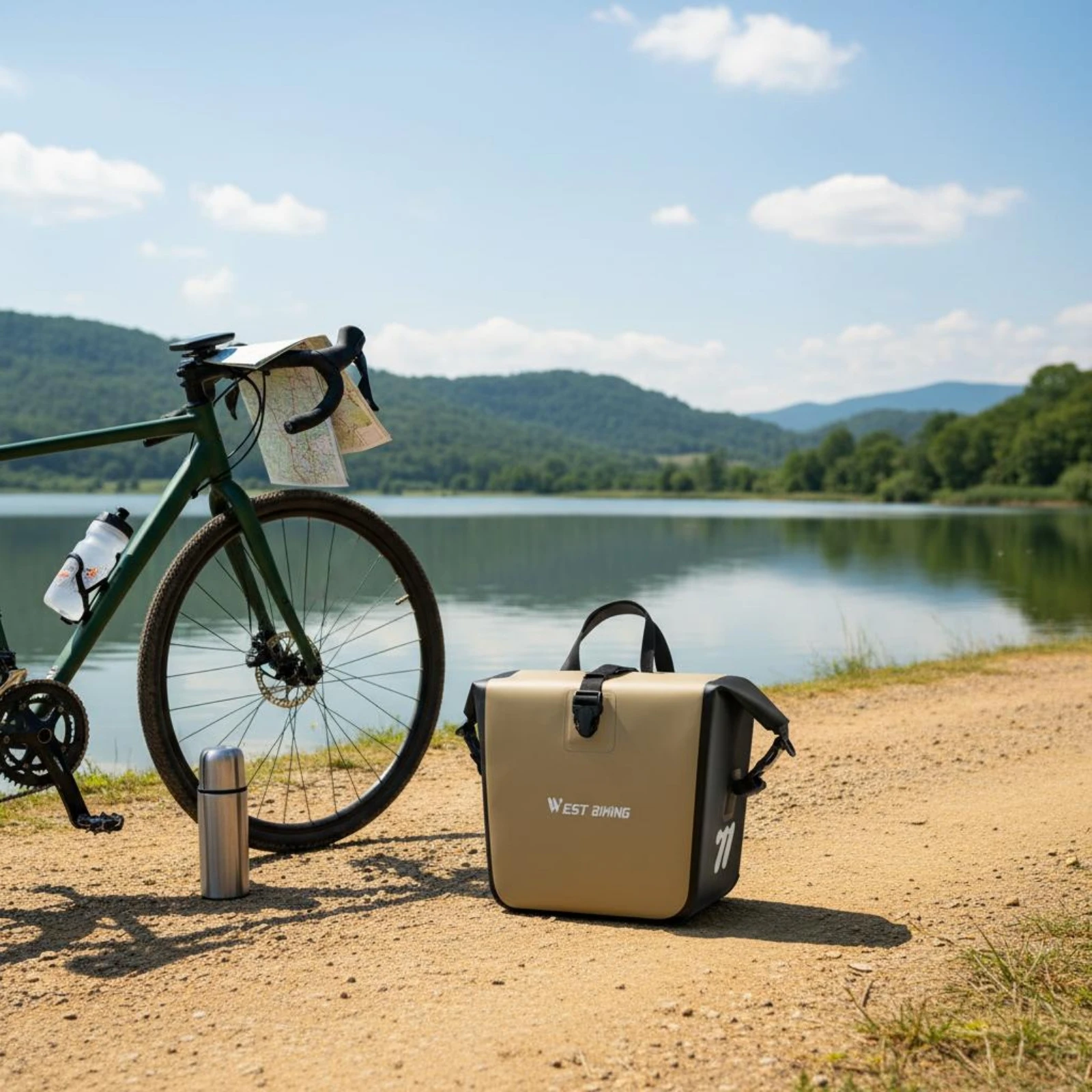 

Front Fork Bag Wear Resistant Front Bike Pannier for Cycling Tour