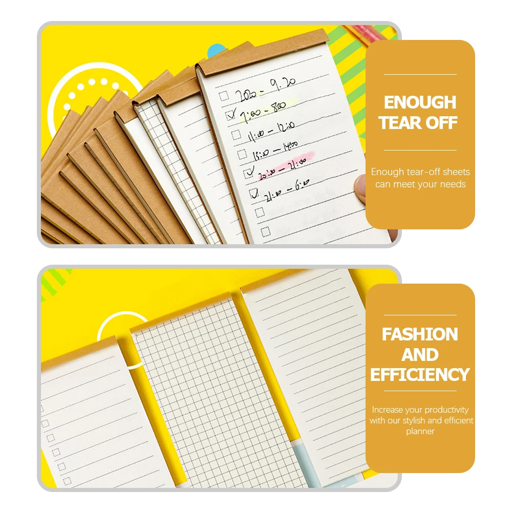 

Tear Off Notepad Thick Paper Daily Planner Portable Pocket Task List Pad Small Memo Notepad 60 Sheets for Work Office Home