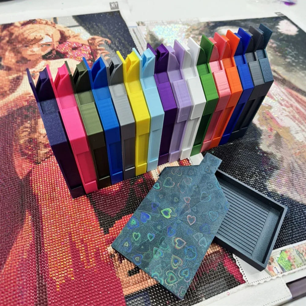 

New Large Diamond Painting Tray Storage Box with Y Shape Pop-up Plug for 5D Diamond Painting Accessories Storage Tools Glitter