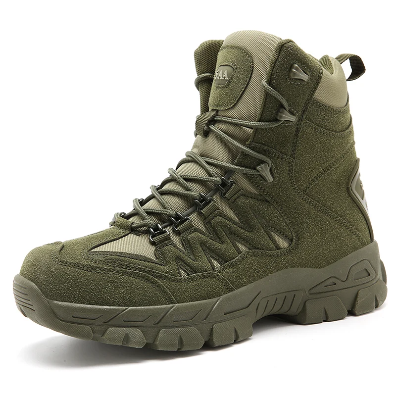 High-top combat boots for men Climbing training Tactical Desert boots for outdoor hiking Breathable military shoes for men