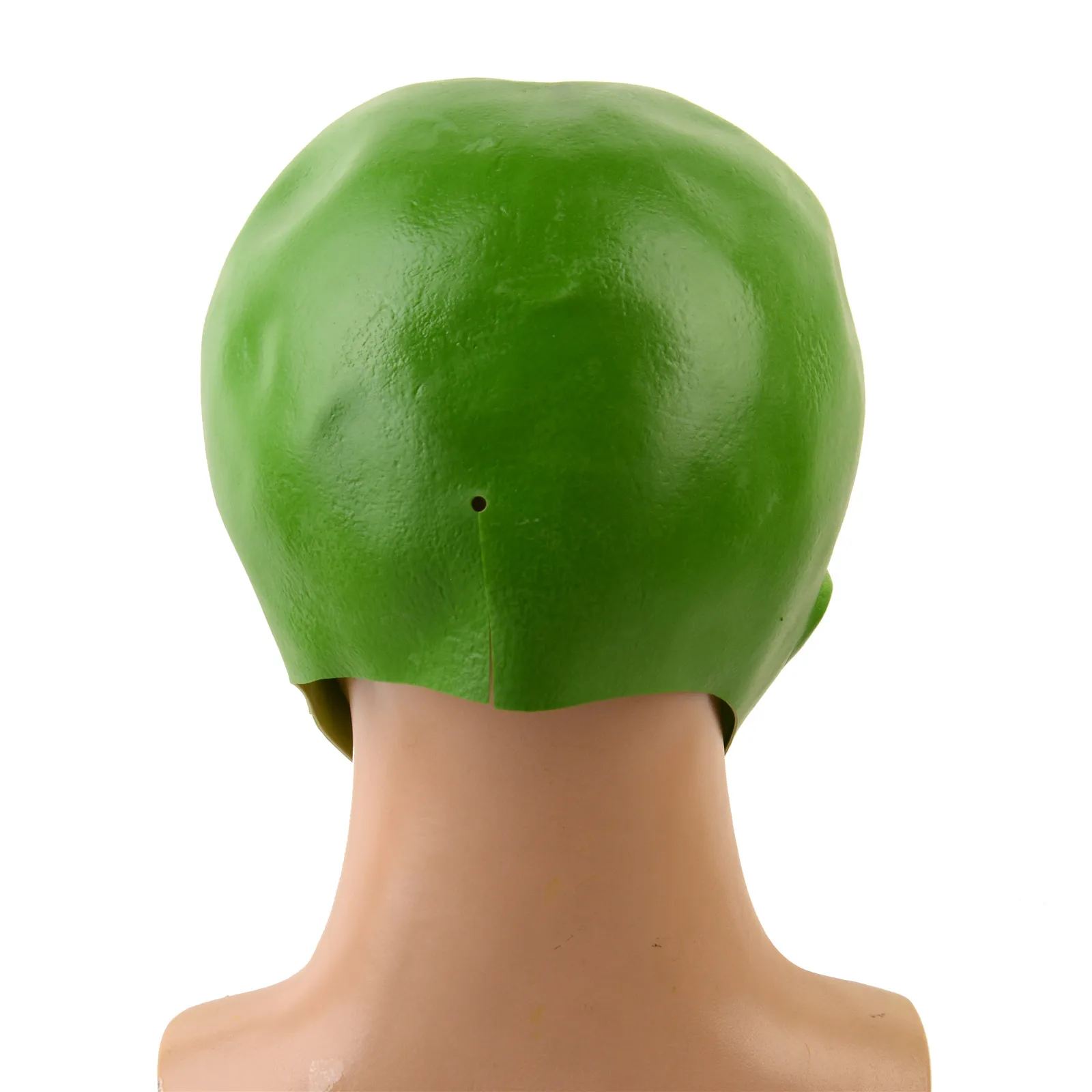 1pc realistic latex green alien head mask, Halloween, Christmas holiday decorations, bar shows, rave party performance costume a