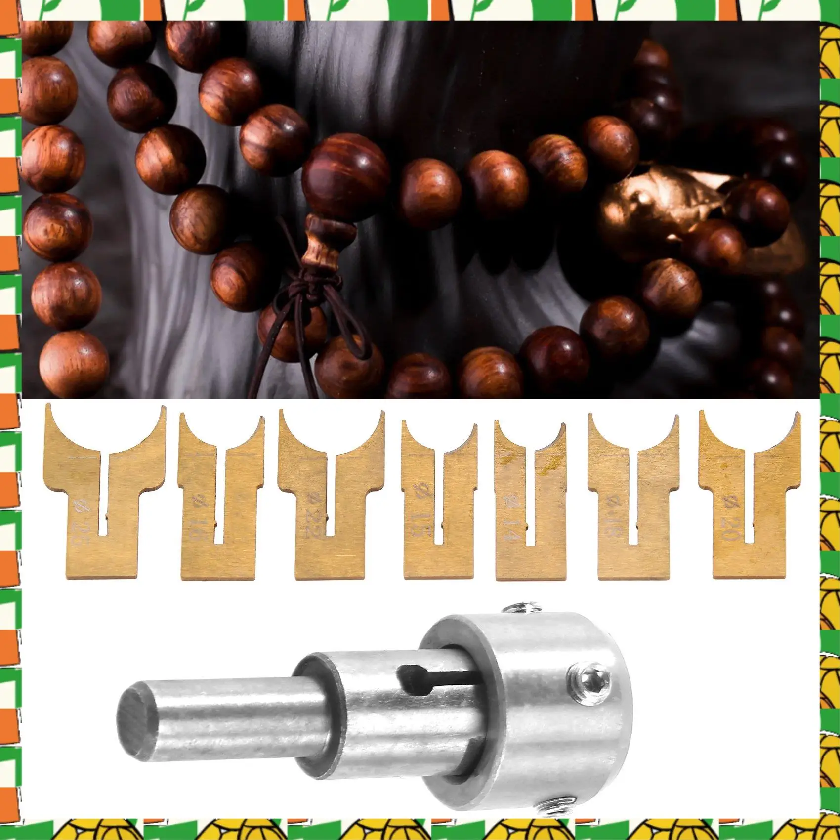

Professional Tool Wooden Beads Drill Bit Ball Blade Milling Cutter Set 24Pcs Cemented Carbide Spherical Buddha Beads Woodworking
