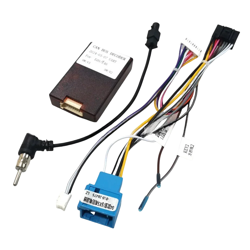 

Car Accessories Car radio Canbus Box Decoder For 2 Din BMW X5 Series E53 2004 Radio Cable 16 Pin Wiring Harness Plug Power Cable
