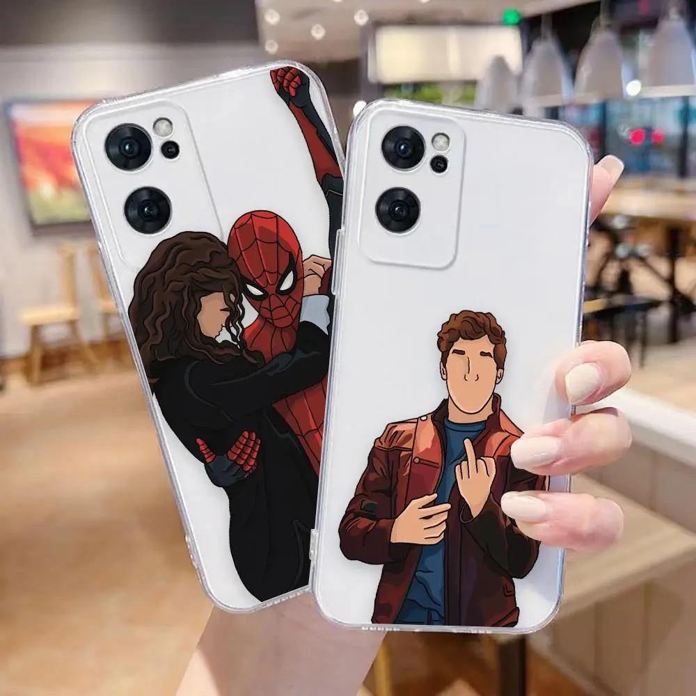 Clear Phone Case For OPPO RENO 9 8 7 6Z 6 5 4 3 2Z SE PRO PLUS 4G 5G Case Funda Coque Shell Cover Marvel Avengers Heros Faceless