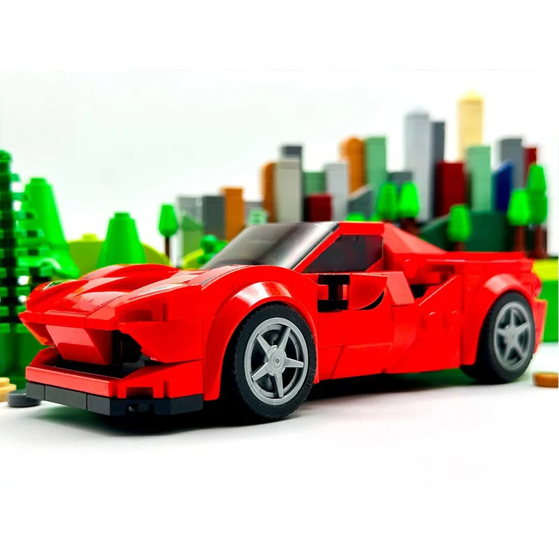 

2024 F8 City Car Speed Champion, классический классический автомобиль, строительные блоки, кирпичная гоночная модель, детская игрушка в подарок