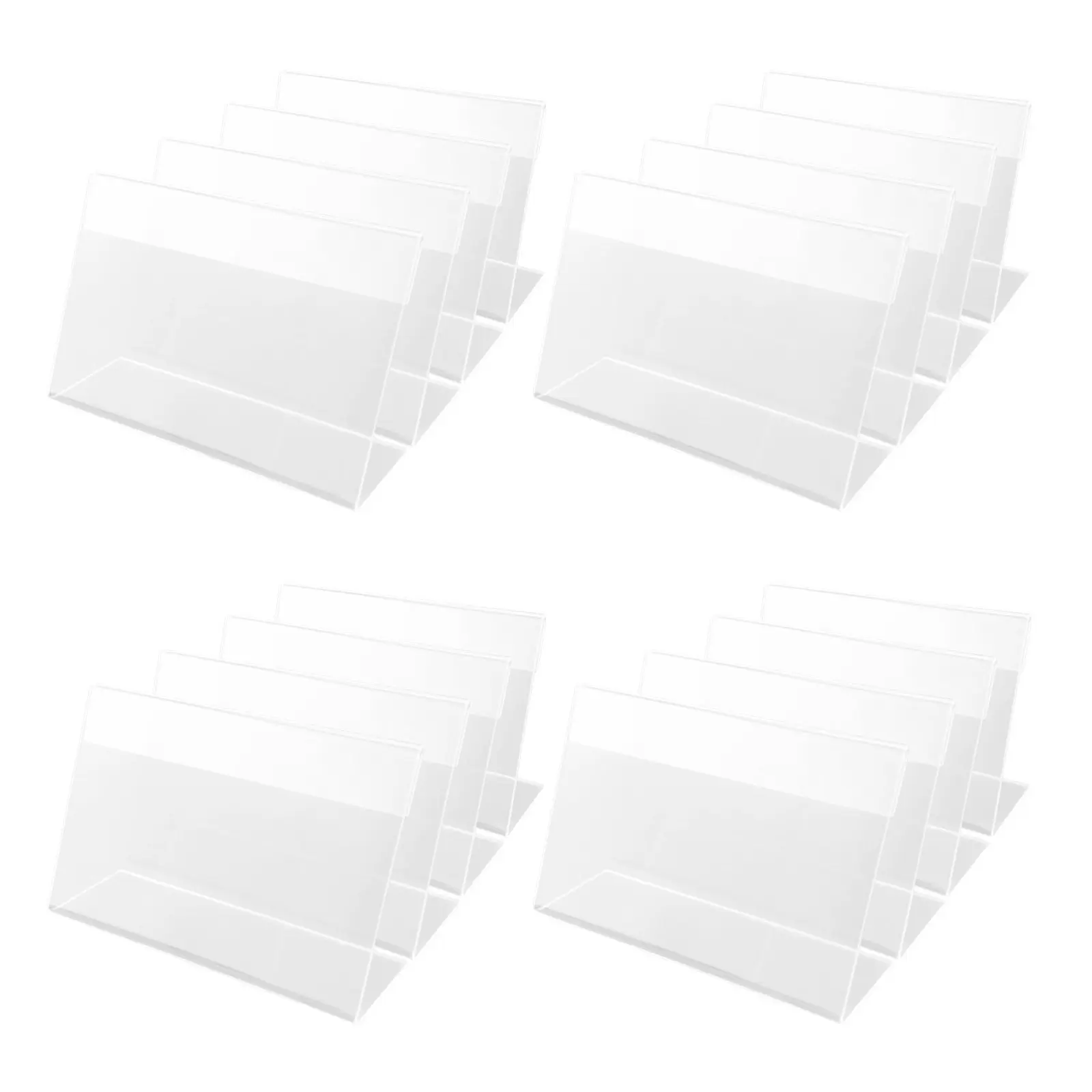 

30Pcs Acrylic Price Tags Transparent 6x4cm Premium Plastic Label Holder for Retail Store Supermarket Shelf Display
