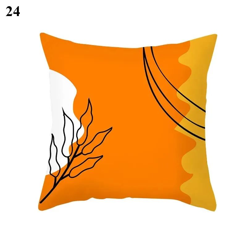 Orange Irregular Simple Decorative Pillowcase Office Living Room Home Pillowcase Car Ornaments