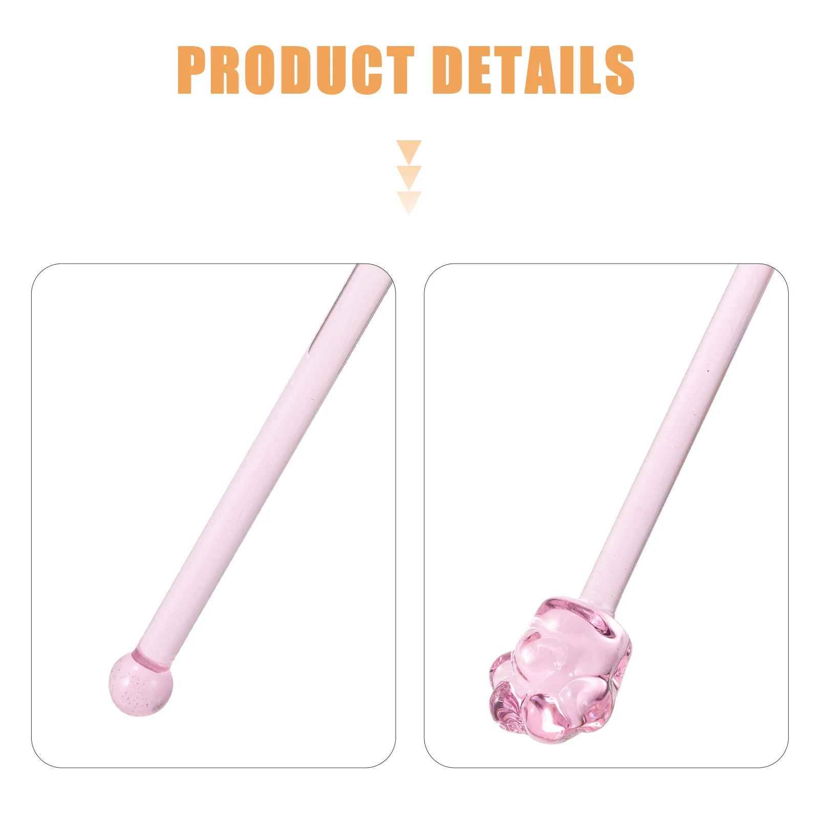 

2Pcs Glass Coffee Stirrers Reusable Cocktail Mixing Swizzle Sticks Drink Rods Coffee Stirrers Reusable