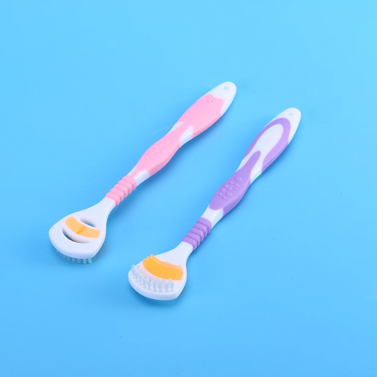 6 قطعة مجموعة منظف مكشطة اللسان الغذاء الصف أداة كشط اللسان عن طريق الفم لإزالة رائحة الفم الكريهة الاستخدام اليومي لون عشوائي #4