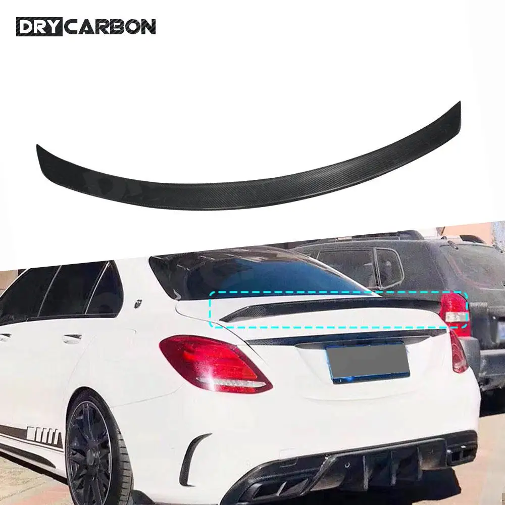 

Carbon Fiber Rear Wing Spoiler Trunk Boot For Mercedes Benz C Class W205 C205 2014 - 2022 Duckbill Rear Trunk Wing Spoiler