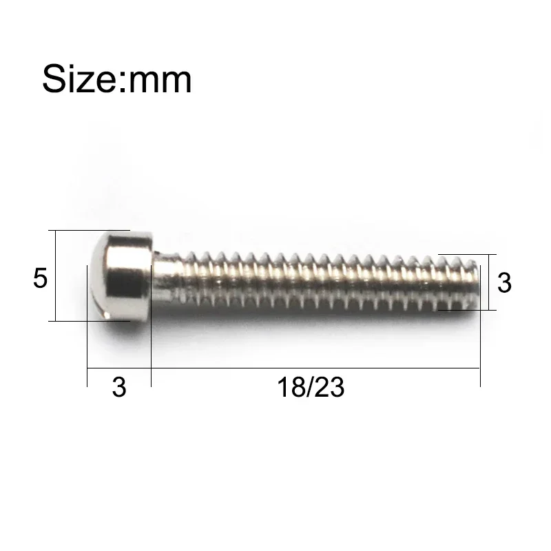 100pcs Electric Guitar Humbucker Pickup Polepiece Pole Screws Guitar Pickup Screw Rods 18mm Length 3mm Diameter