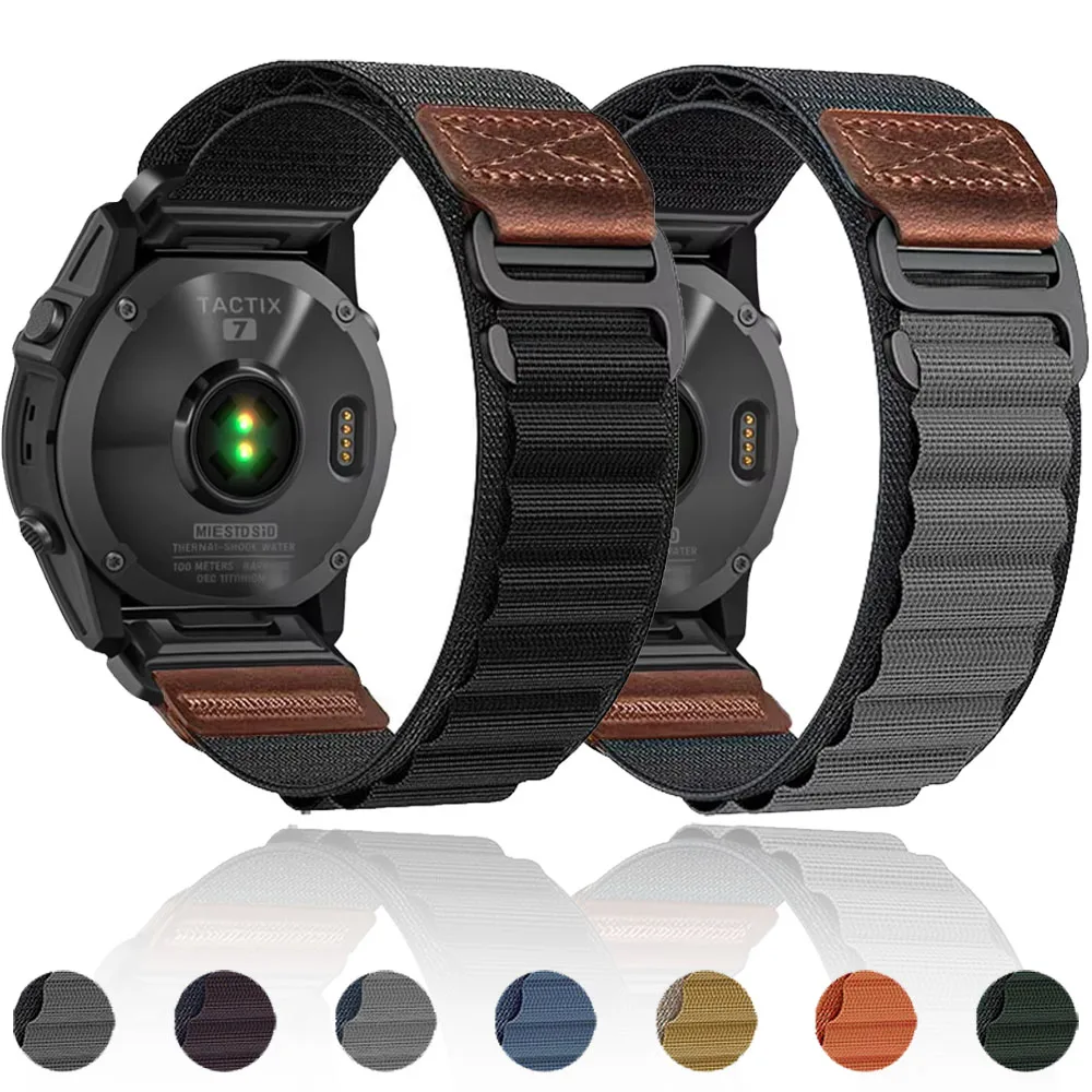 20/22/26mm Alpine Nylon Strap for Garmin Fenix 9 Pro/9/8 E 7X Pro/Enduro 3 2 Quibck Fit Bracelet for Garmin Tactix 8 7/Quatix 8