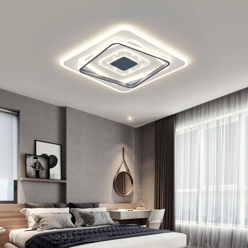 Modern minimalist living room LED ceiling light geometric graphics dining room pendant light home decoration indoor lighting