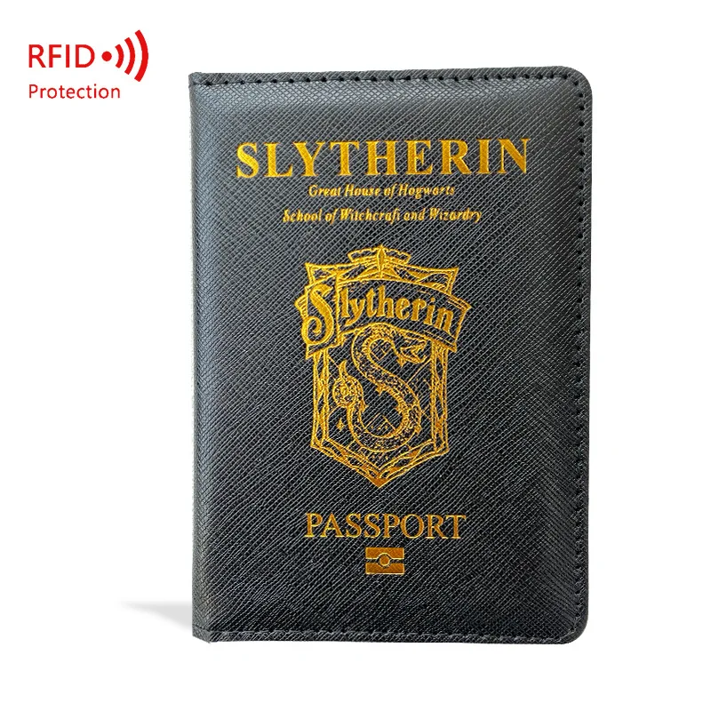 Harries Potters Movie Peripherals Retro Passport Cover PU Travel Card Holder Card Bag Multi-functional Card Slotstorage Bag Gift