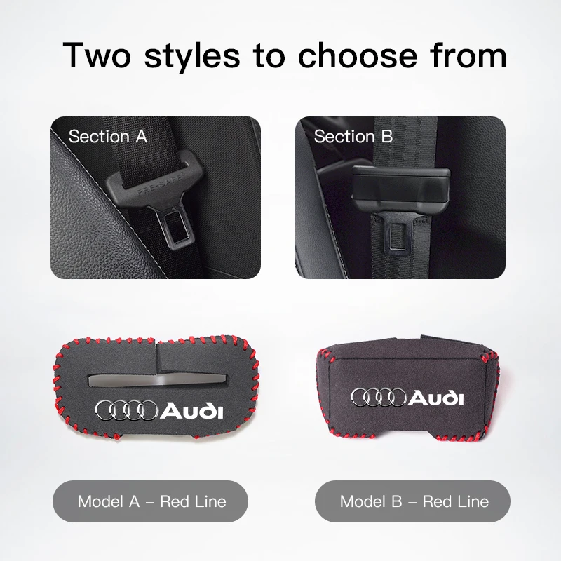 Car Styling Safety Belt Buckle Cover Anti-scratch Protector For Audi S Line SQ8 SQ7 SQ5 SQ3 RS8 RS7 RS6 RS5 RS4 RS3 S8 S6 S5 S4