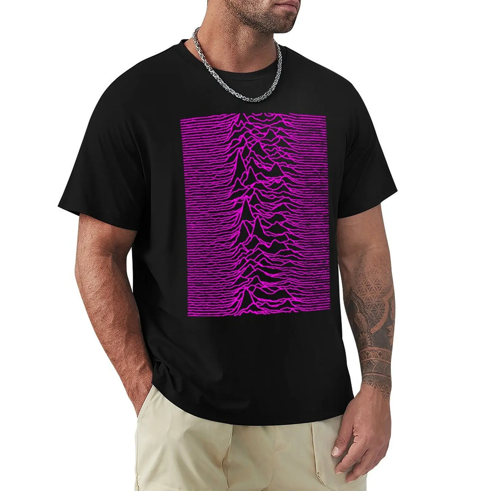 Unknown Waves in Pink T-Shirt Classic Graphic Short Sleeve Top