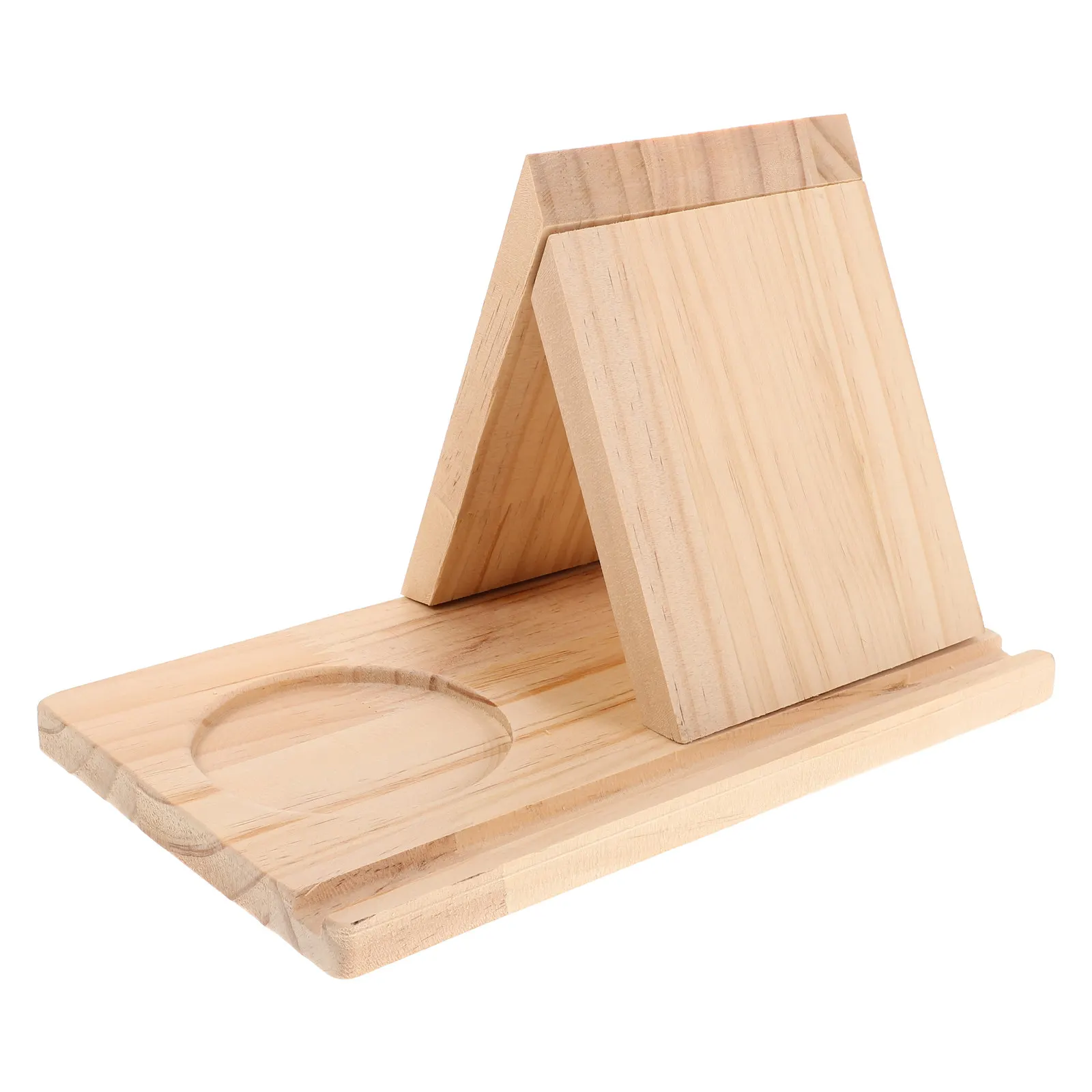 Triangle Wooden Book Stand for Reading Cookbook Sheet Music Document Holder Sleek Portable Book Holder Stand for Students