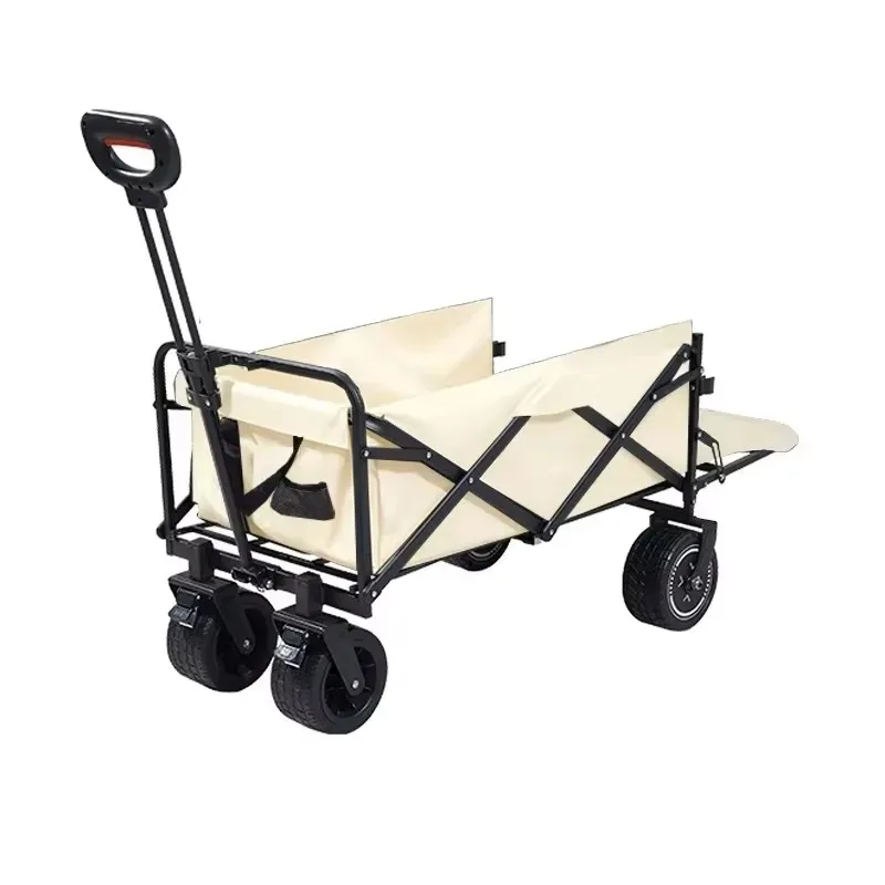 Electric metal camper outdoor camping folding car power hand pull picnic trailer can lie down