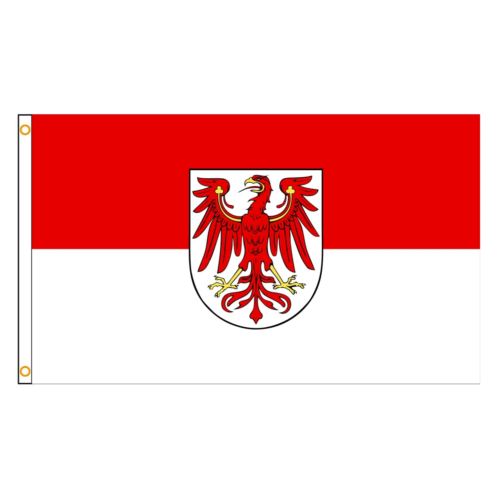 3x5 Ft Brandenburg Flag Vivid Color and Fade proof a State of Germany Flags Polyester with Brass Grommets