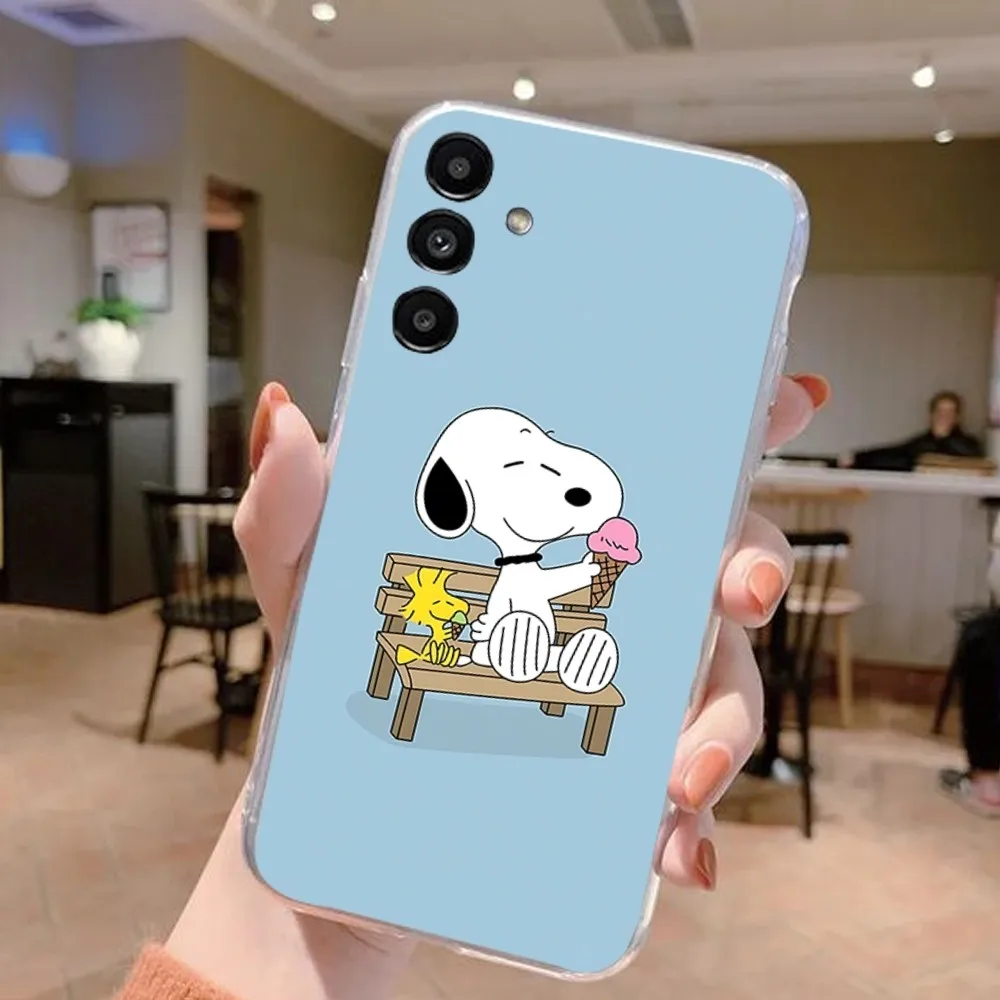 A-SnoopyS Phone Case For Samsung Galaxy A52 A12 A51 S21 Edge S22ULTRA S23 S20LITE Plus Ultra Black Cover